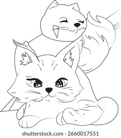 Funny Cat Coloring Pages Activity