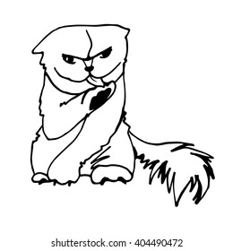 funny cat,  Cute  cats. Vector illustration.