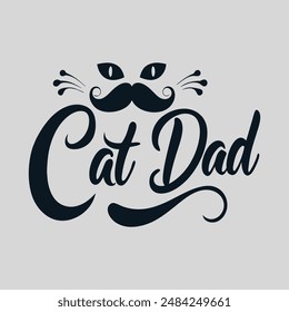  Funny Cat Dad Quotes  t-shirt Design 