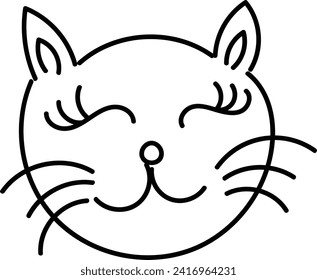 Funny Cat design for print or use as poster, card, flyer, tattoo or T Shirt