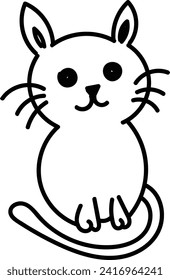 Funny Cat design for print or use as poster, card, flyer, tattoo or T Shirt