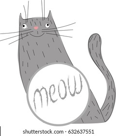 funny cat. Doodle