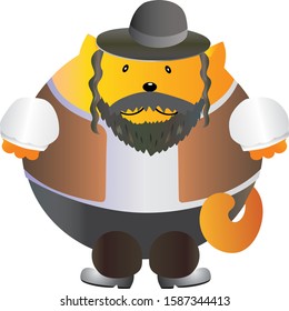 funny cat Jew with a beard