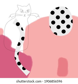 Funny cat like multiplication with pink color