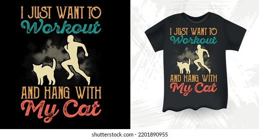 Funny Cat Lover Vintage Cat T-shirt Design