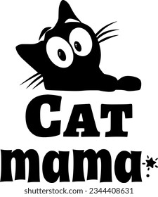 Funny cat mama t-shirt design