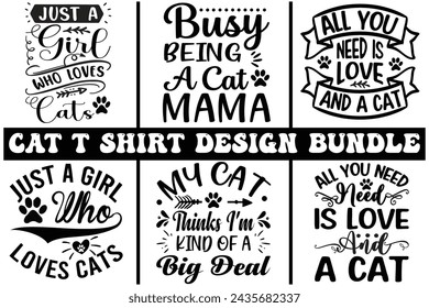 Funny Cat Mom  Loves Cats , Cat Lover  Bundle Cat Shirt Design Bundle Lover eps Files svg