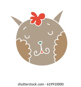 
Funny cat muzzle icon