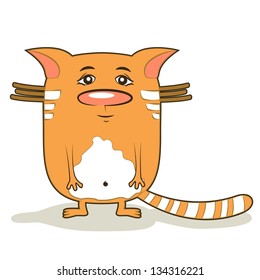 Funny cat on a white background (CMYC)