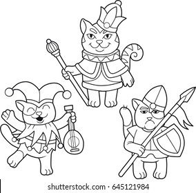 Funny cat set of images
