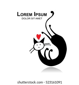 Funny cat, sketch for your design