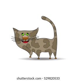 Funny cat, sketch for your design