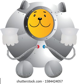 funny cat in a spacesuit