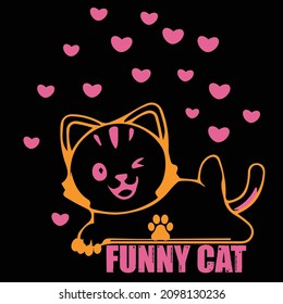 FUNNY CAT T SHIRT DESIGN