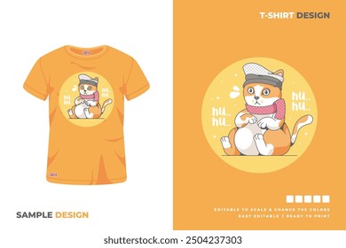 funny cat t shirt design 34