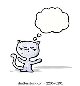 funny cat with thought bubble