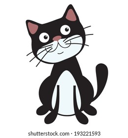 Funny cat vector illustration