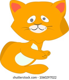 Funny cat vector illustration isolated