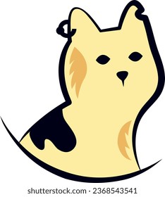 a funny cat wearing piercing