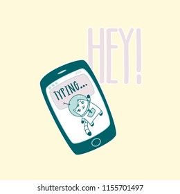 Funny cats astronauts, for smartphones. Logo, stickers, icons. Vector illustration. Cute Cat