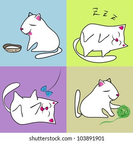 funny cats set