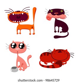 Funny cats set