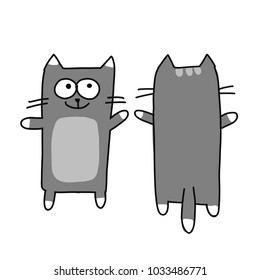 Funny cats, sketch for your design