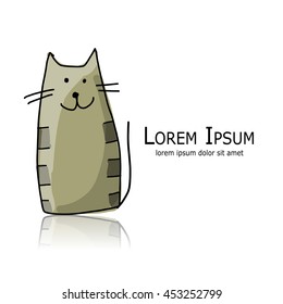 Funny cats, sketch for your design