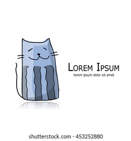 Funny cats, sketch for your design
