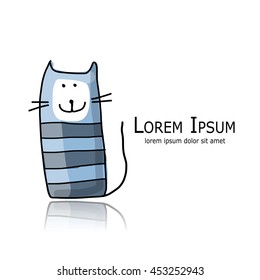 Funny cats, sketch for your design