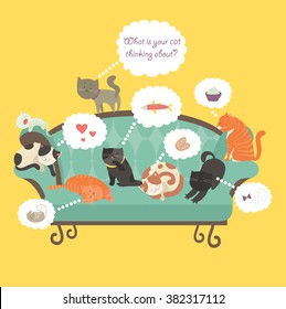 Funny cats with Speech Bubble