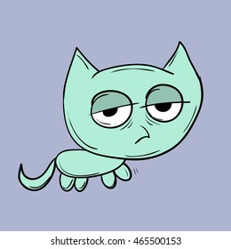 Funny cats. Suitable for childrens stories and fairy tales. Vector illustration