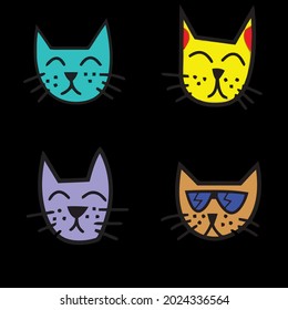 funny cats un peux trois cat maternity design vector illustration for use in design and print wall art poster canvas