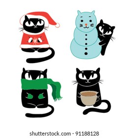 猫 冬 のイラスト素材 画像 ベクター画像 Shutterstock