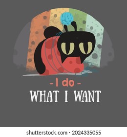 funny cats wo cropped design vector illustration for use in design and print wall art poster canvas