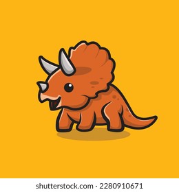  Funny Ceratops mascot icon logo