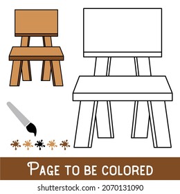 Funny Chair to be colored, the coloring book for preschool kids with easy educational gaming level.
