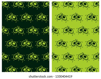 Funny character avocado texture