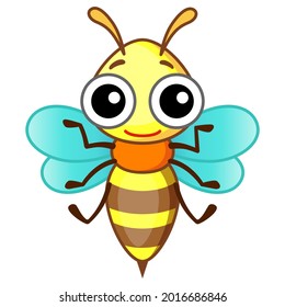Funny character bee in a cartoon style