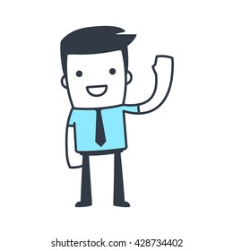 Funny Character Businessman for use in presentations, etc.