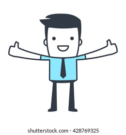 Funny Character Businessman for use in presentations, etc.