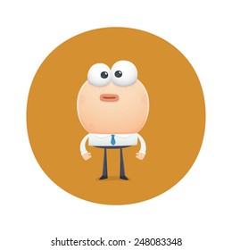 funny character. cartoon illustration.
