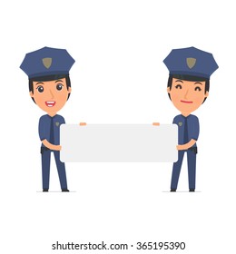 Funny Character Constabulary holds and interacts with blank forms or objects. Poses for interaction with other characters from this series