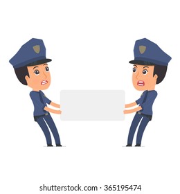 Funny Character Constabulary holds and interacts with blank forms or objects. Poses for interaction with other characters from this series