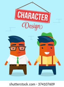  Funny Character Design. Quality Vector Illustration