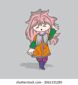 funny character for sticker or etc