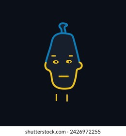 divertida etiqueta engomada del personaje ilustración de arte vectorial