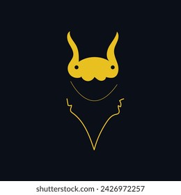 funny character sticker vector art illustration