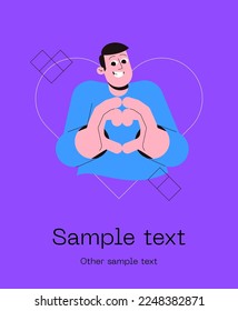 Funny Character. Vector illustration in flat style. 