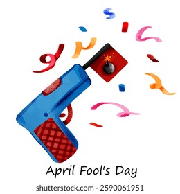 Funny characters for April Fool's Day 1 April vector illustration